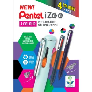 Pentel: NEW iZee 4 Colour Retractable Ball Point Pens