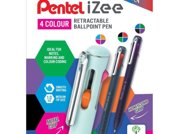 Pentel: NEW iZee 4 Colour Retractable Ball Point Pens