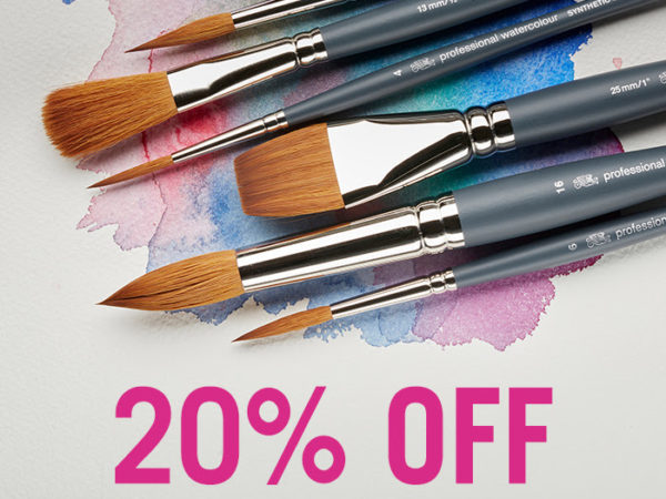 Cass Art: 20% off all Winsor & Newton Brushes (excluding series 7)