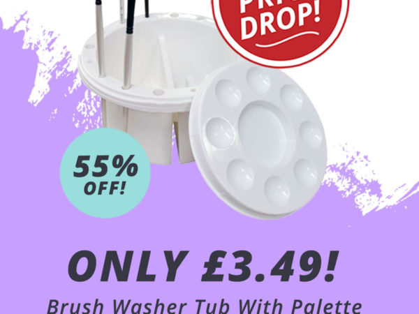 The Art Shop Skipton: Brush Washer tub with Palette RRP: £7.99, now only £3.49