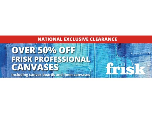 Art Discount: Over 50% off Frisk Professional Canvases