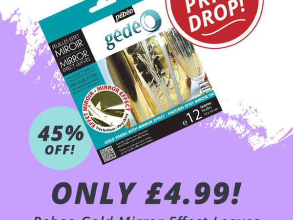 The Art Shop Skipton: Pebeo Gold Mirror Effect Leaves RRP: £9.25 now only £4.99