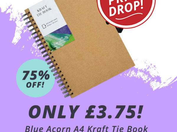 The Art Shop Skipton: Blue Acorn A4 Kraft Craft Tie Book RRP £14.99 now £3.75