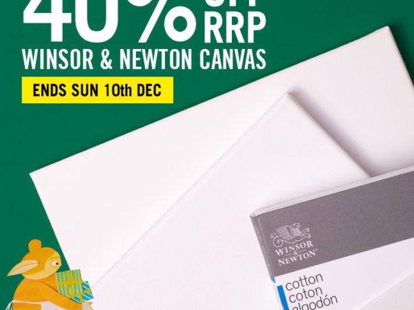 Cass Art: Winsor & Newton Canvas 40% off RRP – this week only!
