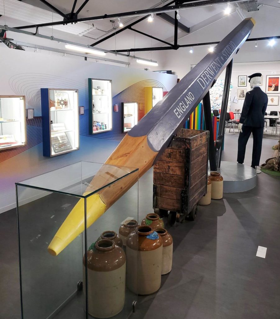 The world's largest pencil at the Derent Pencil Museum