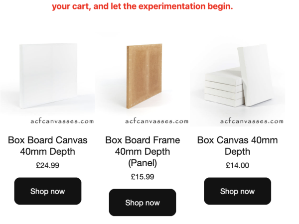 ACF Canvases: Buy 4 get 6!