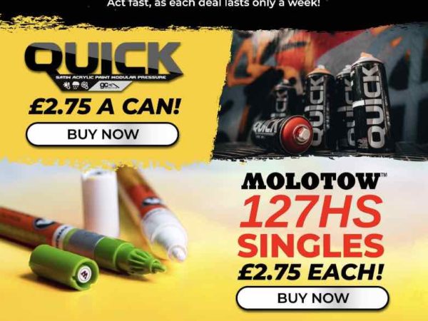 Graffcity: Deal of the week: Quick Spray Paint & Molotow127HS Singles - Both only £2.75 each