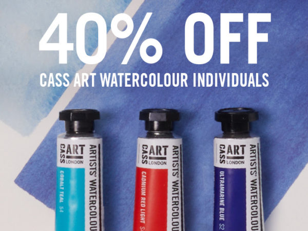Cass Art:40 Years & 40% off ! - Save 40% off Cass Art Artists' Watercolour individual's 10ml