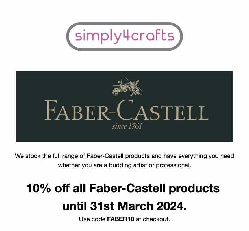 Simply4Crafts: 10% off Faber-Castell Until March 31st (with code)