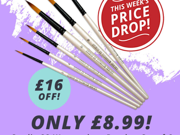 The Art Shop Skipton: Studio 22 Watercolour Brushes set of 6 only £8.99 RRP. £24.99