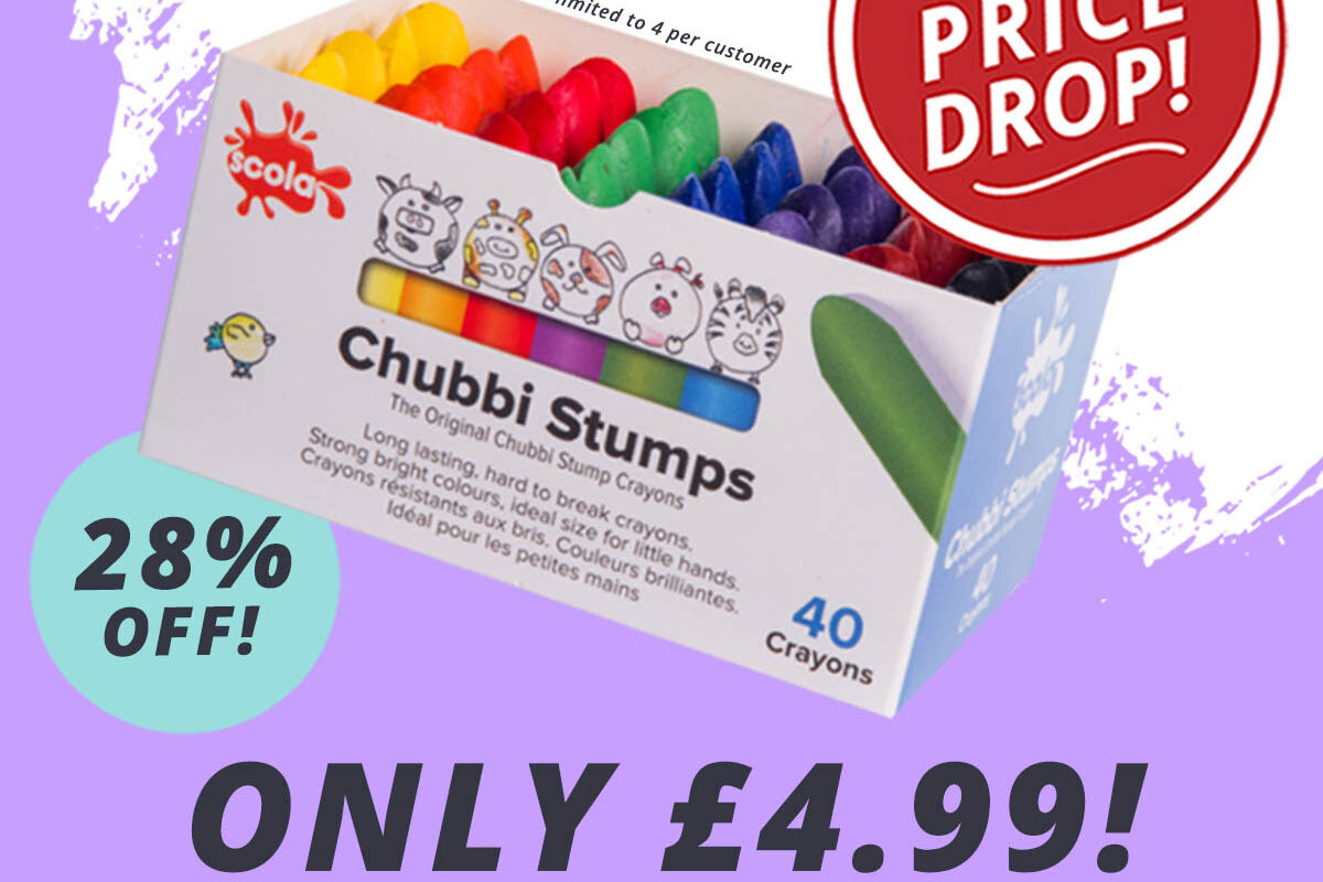 Art Shop Skipton: Pack of 40 Chubbi Stump Crayons RRP:£6.99 now £4.99