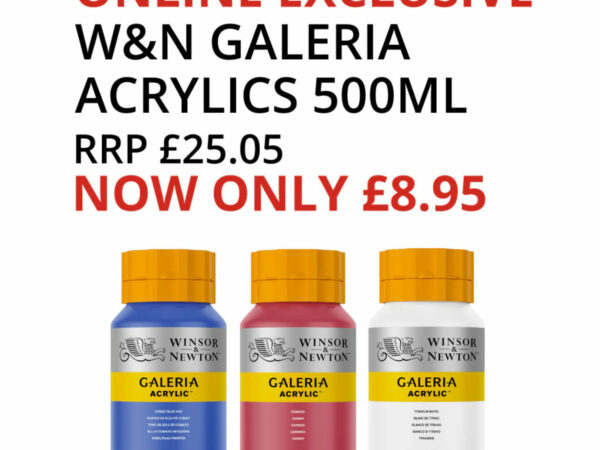 Art Discount: 500ml Galeria Acrylics RRP. £25.05 now £8.95 each!