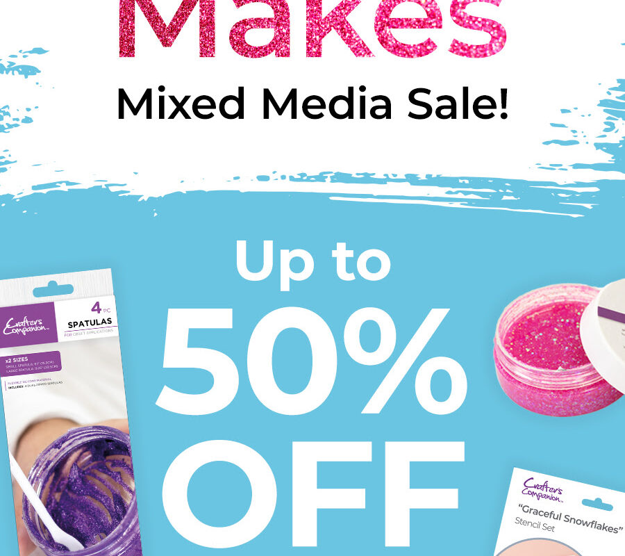 Up to 50% off mixed media supplies