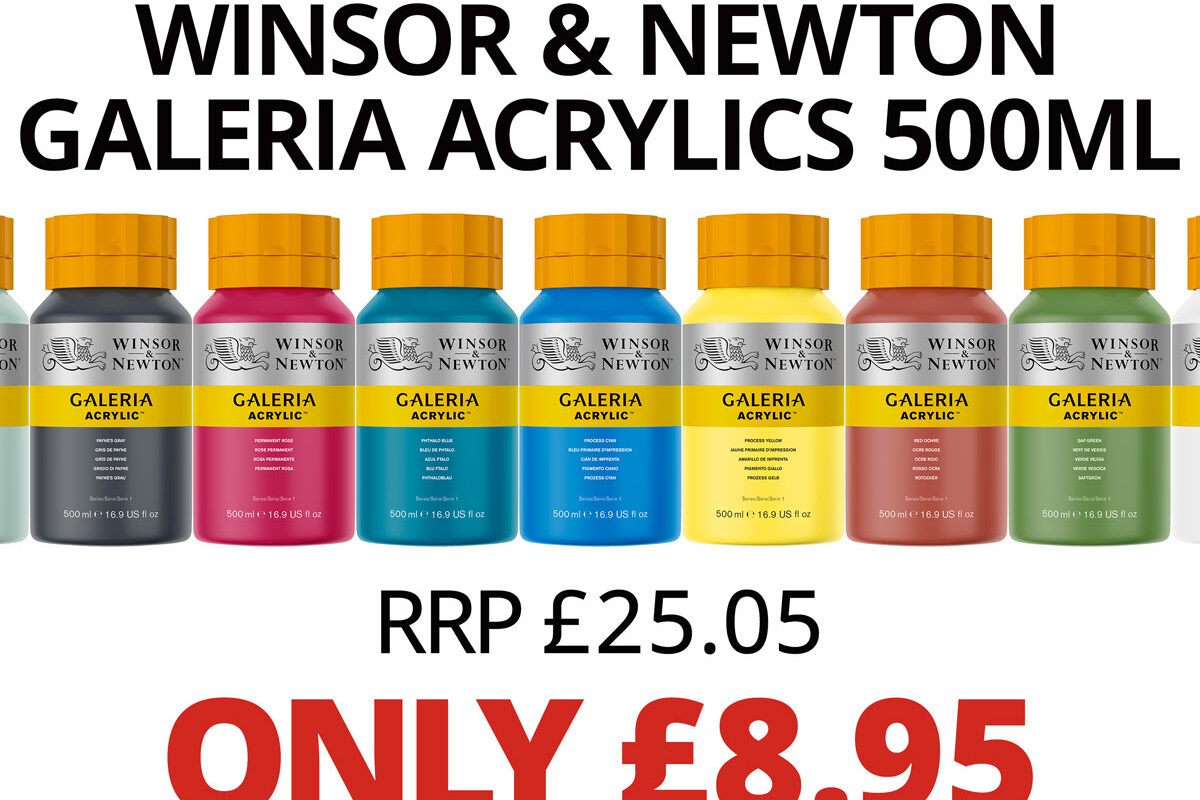 Galeria Acrylics are the perfect choice for artists who are looking for high-quality paints with professional quality pigments at an affordable price. ONLY £8.95 RRP £25.05 Offer Ends Midnight Wednesday 17/07/2024