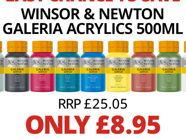 Galeria Acrylics are the perfect choice for artists who are looking for high-quality paints with professional quality pigments at an affordable price. ONLY £8.95 RRP £25.05 Offer Ends Midnight Wednesday 17/07/2024