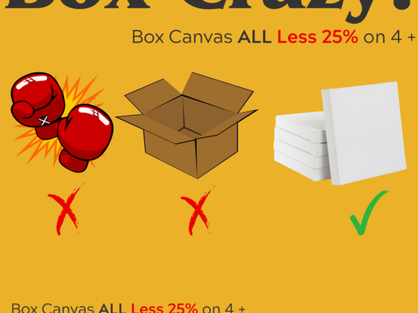 ACF Artist Canvases: 25% off Box Canvas when you buy 4+
