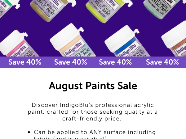 Hobby Maker: August Acrylic Paint Sale