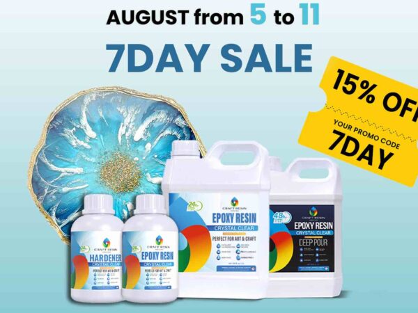 Craft Resin: 15% Off between August 5th - 11th (with code)