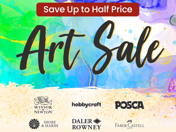 Save up to half price on art supplies!