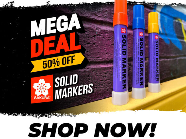 Graff City: 50% Off Sakura Solid Markers