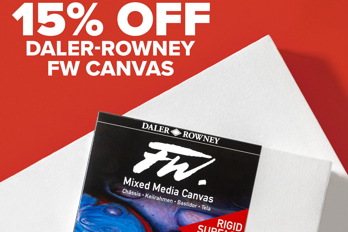 15% off Daler-Rowney Mixed Media Canvases!