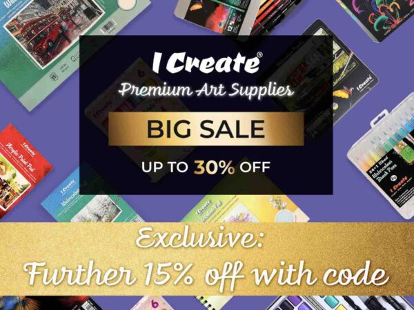 I Create: 30% OFF Black Friday Art Supplies - EXTRA 15% off (45% off total!)