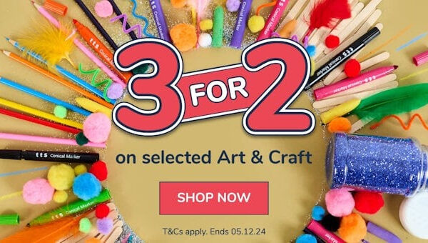 TTS: 3 for 2 on Art & Craft