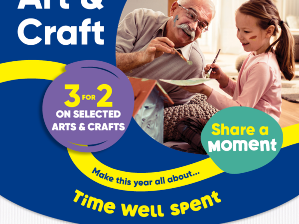 The Works: 3 for 2 on selected arts & crafts