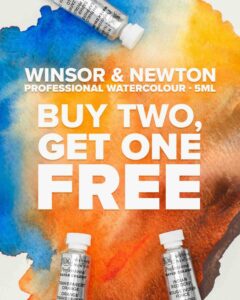 Art Discount: Buy 2 get 1 free on W&N Pro. Watercolour 5ml