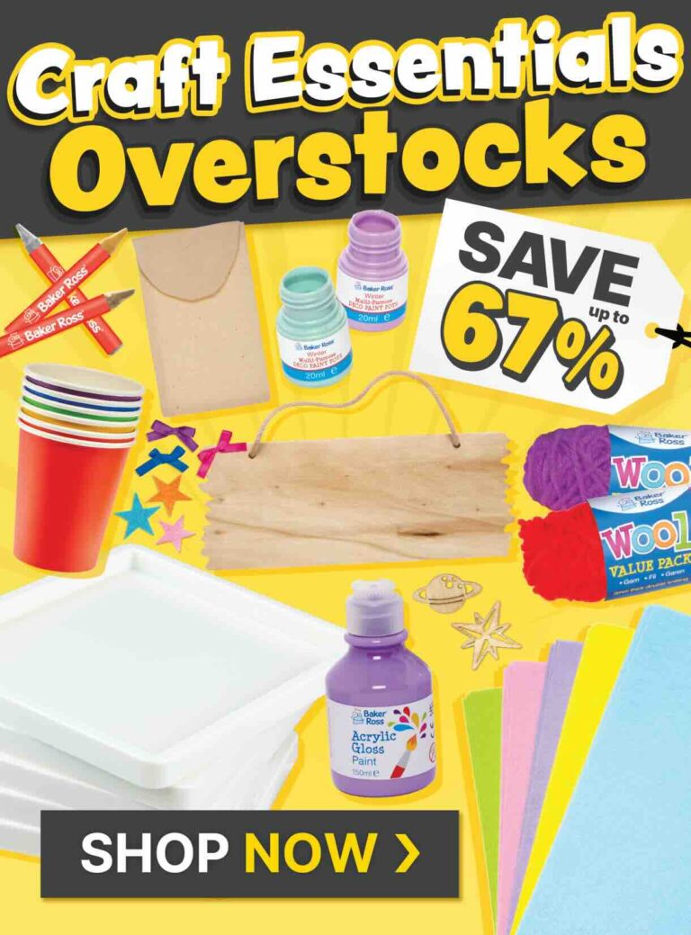 Baker Ross: EXTRA 20% Off Craft Essentials Overstocks 😱