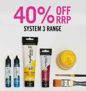 Cass Art: 40% off RRP on the System 3 Range