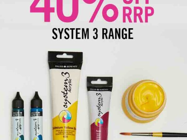 Cass Art: 40% off RRP on the System 3 Range