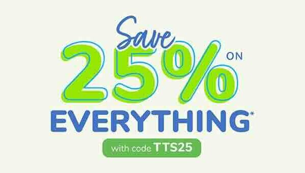 TTS: Save 25% On Everything Sitewide (with code)