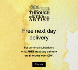 Winsor & Newton: free next day delivery this Easter weekend