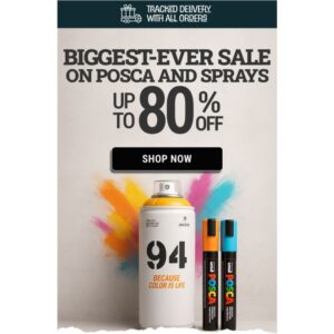 Cowling & Wilcox: Posca & Sprays Up to 80% Off
