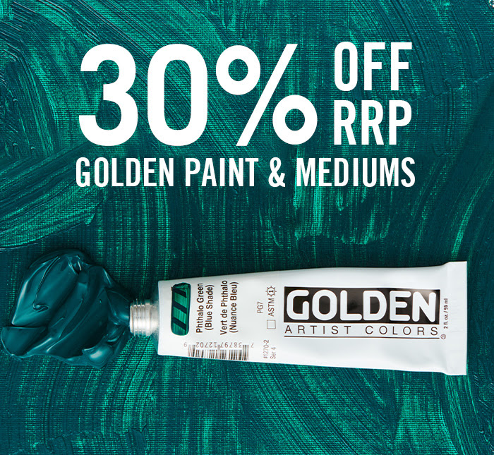 Cass Art: Save 30% On Golden Acrylic Paint & Mediums