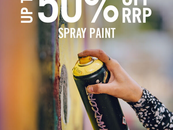 Cass Art: Big Sale – UP TO 50% OFF SPRAY PAINT