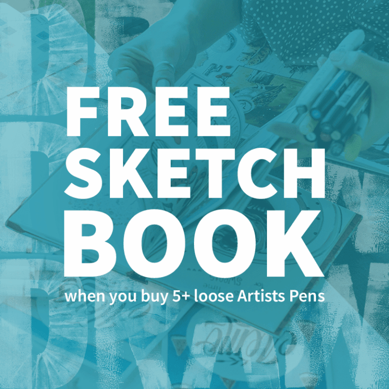 Bromley's Art Supplies: Grab 5 Pens, Get a FREE Sketchbook (with code)