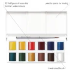 Winsor & Newton Winsor & Newton Cotman Watercolour (Including 1 Artist's Quality) Sketchers Pocket Box of 12 Half Pan