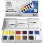 Winsor & Newton Winsor & Newton Cotman Watercolour (Including 1 Artist's Quality) Sketchers Pocket Box of 12 Half Pan