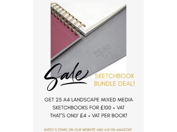 Artway: 25 x A4 Landscape Mixed Media Sketch Books for £100 + VAT