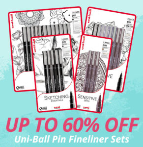 Uni-Ball Pin Fineliner Sets - Now Up to 60% Off!