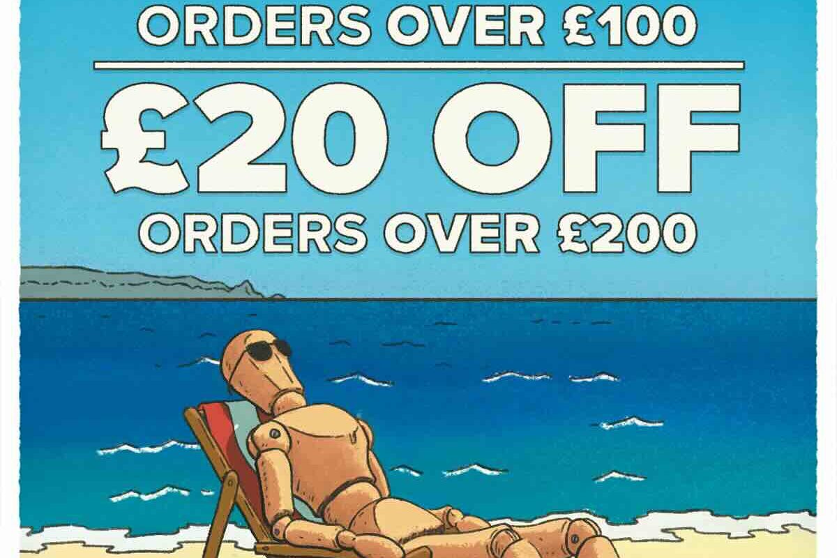 Art Discount: £10 off any order over £100 or save £20 off any order over £200