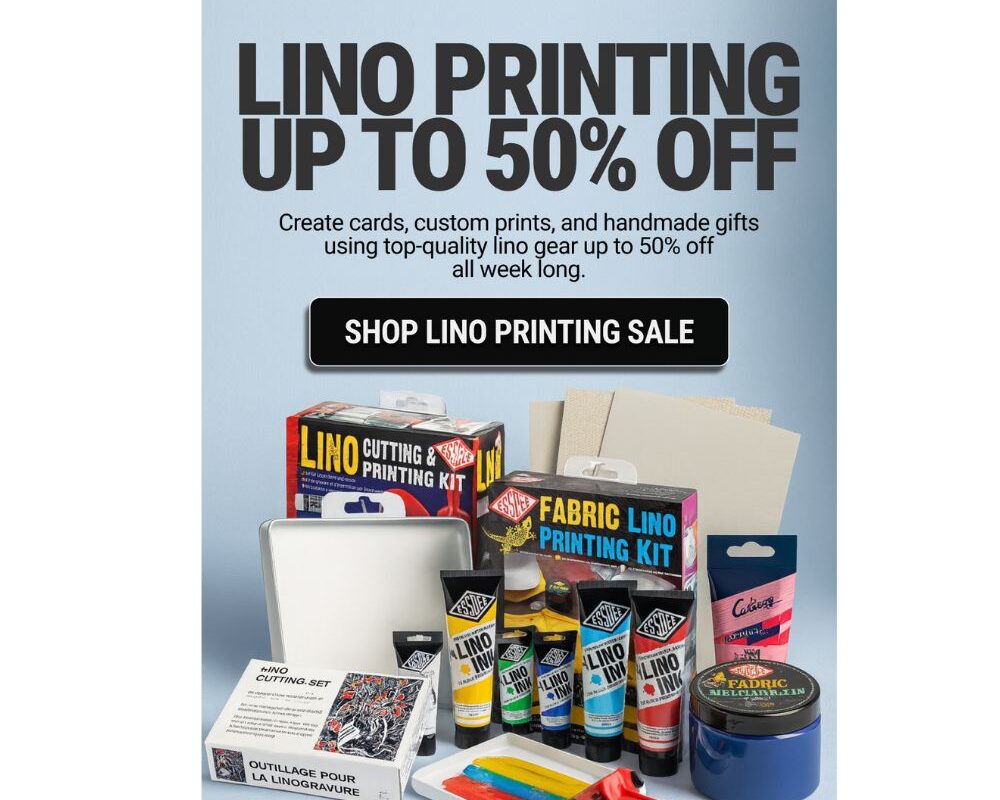 Cowling & Wilcox: Lino Printing Essentials Sale Up to Half Price!