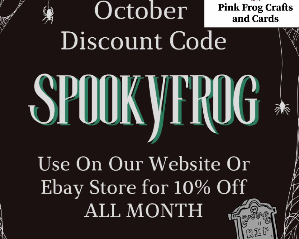 Pink Frog Crafts & Cards: 10% off all through October (with code)