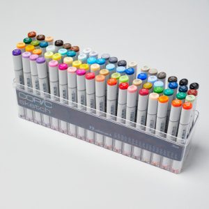 Copic Sketch Marker Set A - 72 Twin-Tipped Alcohol Markers