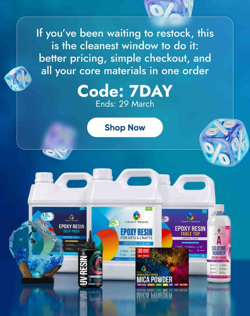 Craft Resin: 10% off starts now for 7 days (with code) - Discount Art ...