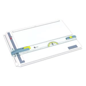 Jakar A3 Drawing Board - ABS Plastic, Magnetic Clamp, White