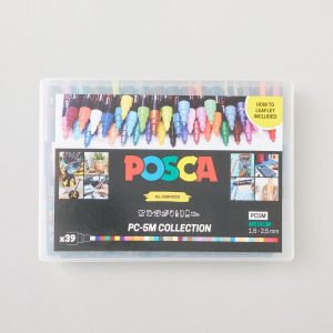 POSCA Marker Set 39 Colors, Water-Based, Fade & Water Resistant
