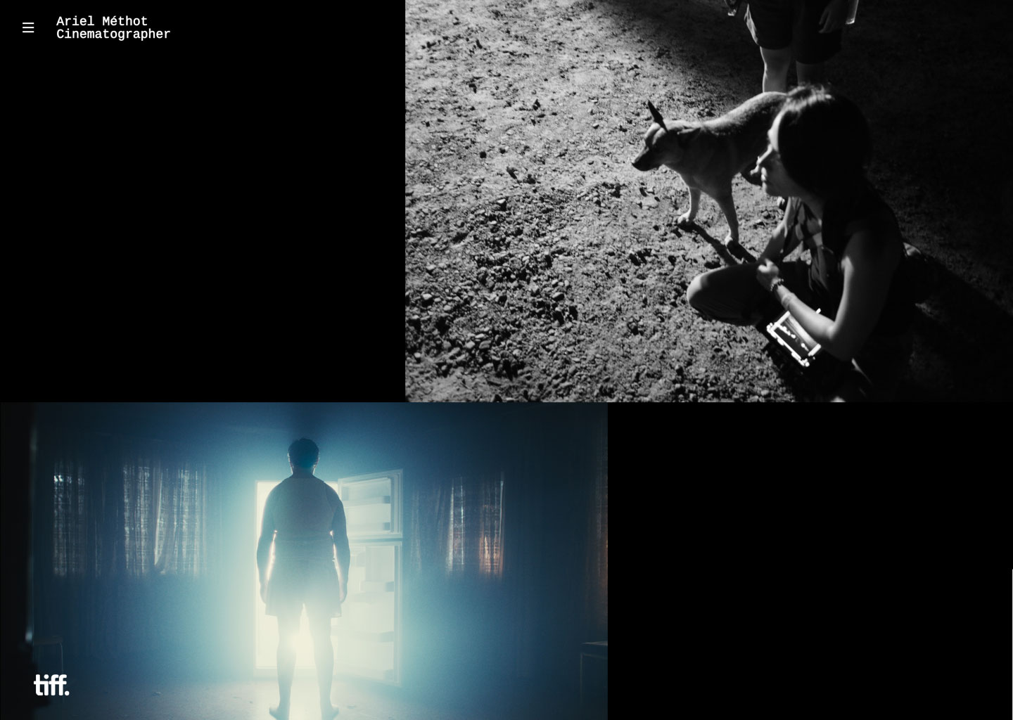 Format portfolio website showing artist work in gallery layout